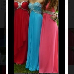 Blue Beaded Gown Size Small